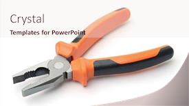  Presentation with octopus on isolated white - Slides having combination-pliers-tool-isolated background and a sky blue colored foreground