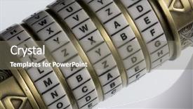  Presentation with uncertainty - Audience pleasing slide set consisting of combination puzzle box or lock backdrop and a gray colored foreground