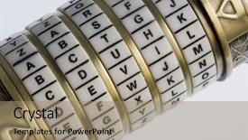  Presentation with combination lock - Colorful slides enhanced with combination puzzle box or lock backdrop and a coral colored foreground