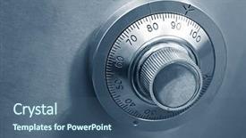  Presentation with combination lock - Colorful PPT layouts enhanced with combination safe lock in blue backdrop and a ocean colored foreground