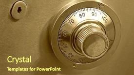  Presentation with combination lock - Presentation design having combination safe lock in golden background and a tawny brown colored foreground