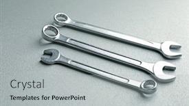  Presentation with repair - PPT layouts consisting of combination-wrenches-for-car-repair background and a light gray colored foreground