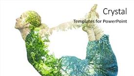  Presentation with serenity - Colorful presentation design enhanced with combining nature with spiritual yoga backdrop and a white colored foreground