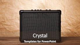  Presentation with yellow big tube - Amazing slide set having combo - guitar amplifier on yellow background backdrop and a tawny brown colored foreground