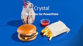  Presentation with burger fries - Presentation theme consisting of combo-meal-with-burger-fries background and a teal colored foreground