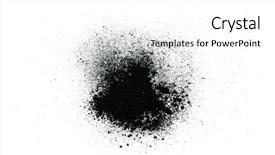  Presentation with charcoal - Presentation theme enhanced with combustion - black powder charcoal powder scattered background and a white colored foreground