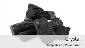  Presentation with charcoal - Amazing presentation design having combustion - hardwood charcoal isolated on white backdrop and a white colored foreground