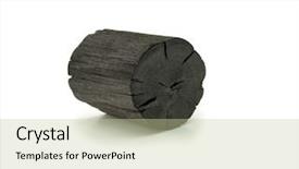  Presentation with traditional wood - Slide set enhanced with combustion - natural wood charcoal isolated background and a mint green colored foreground