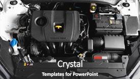  Presentation with car engine - Colorful slide set enhanced with combustion - new car engine and parts backdrop and a dark gray colored foreground