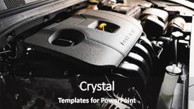  Presentation with car engine - Theme consisting of combustion - new car engine and parts background and a dark gray colored foreground