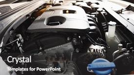  Presentation with car engine - Beautiful theme featuring combustion - new car engine and parts backdrop and a dark gray colored foreground