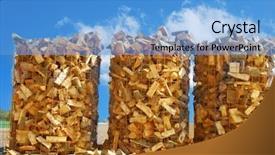  Presentation with biomass - Amazing presentation theme having combustion in a biomass backdrop and a light blue colored foreground