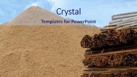  Presentation with wood chips - PPT layouts featuring statue of thai elephant standing on the ground background and a tawny brown colored foreground