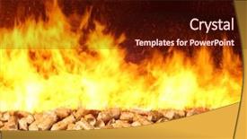  Presentation with biomass - Cool new PPT theme with combustion of biomass pellets backdrop and a wine colored foreground