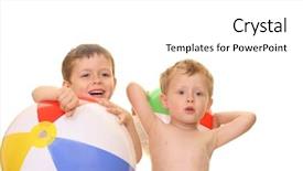  Presentation with summer time - Cool new presentation design with come swim - five and three years old backdrop and a white colored foreground