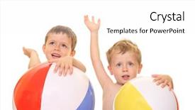 Presentation with medical evaluation of 5 years old boy - Colorful presentation theme enhanced with come swim - five and three years old backdrop and a white colored foreground