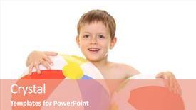  Presentation with swim boy - Cool new presentation theme with come swim - five years old boy backdrop and a  colored foreground