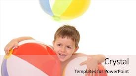  Presentation with medical evaluation of 5 years old boy - Theme enhanced with come swim - five years old boy background and a  colored foreground