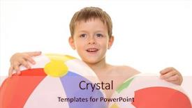  Presentation with swim boy - Amazing PPT theme having come swim - five years old boy backdrop and a  colored foreground