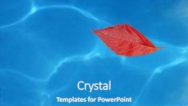  Presentation with swimming pool - Slide set enhanced with come swim - lonely dead red leaf floating background and a teal colored foreground