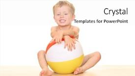  Presentation with evaluation of 5 years old boy - Presentation theme enhanced with come swim - three years old boy background and a  colored foreground