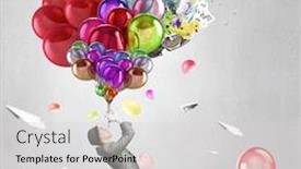  Presentation with comedian - Audience pleasing PPT layouts consisting of comedian man play fife backdrop and a light gray colored foreground