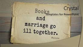 Presentation with comedian - PPT theme consisting of comedian quote books and marriage background and a  colored foreground