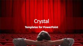  Presentation with alone - Colorful presentation theme enhanced with comedy - man sitting alone in empty backdrop and a black colored foreground