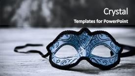  Presentation with carnival - Colorful PPT theme enhanced with comedy festival - elegant blue and black carnival backdrop and a dark gray colored foreground