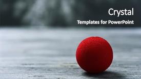  Presentation with rustic herbs on wood - PPT theme with comedy festival - red clown nose background and a dark gray colored foreground