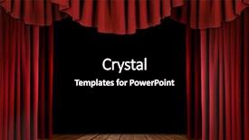  Presentation with theater stage - Presentation theme featuring comedy show - red stage theater drapes background and a black colored foreground