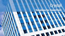  Presentation with modern building - PPT theme having comertial roof - modern blue office building corner background and a teal colored foreground
