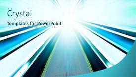  Presentation with traffic light - Presentation theme featuring comertial roof - perspective wide angle view background and a cool aqua colored foreground