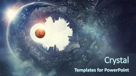  Presentation with hud abstract polygonal space blue - PPT layouts consisting of comet - abstract space background mixed media background and a ocean colored foreground