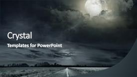  Presentation with asphalt road - Beautiful theme featuring comet - asphalt road night bright illuminated backdrop and a tawny brown colored foreground