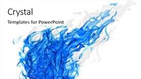  Presentation with blue fire - Audience pleasing slide set consisting of refined porcelain cup of tea backdrop and a tawny brown colored foreground