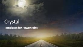  Presentation with country - Cool new PPT layouts with comet - long country road with white backdrop and a dark gray colored foreground