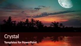  Presentation with magical - Beautiful slide set featuring comet - magical evening on the ocean backdrop and a wine colored foreground