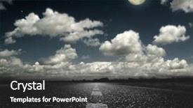  Presentation with moon - Slide deck having comet - night of the highway background and a dark gray colored foreground