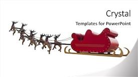  Presentation with santa sleigh - Beautiful slides featuring comet - santa claus sleigh led backdrop and a white colored foreground