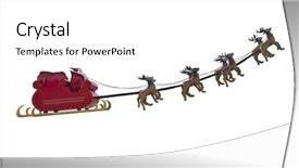  Presentation with santa sleigh - Slides enhanced with comet - santa claus taking off his background and a white colored foreground