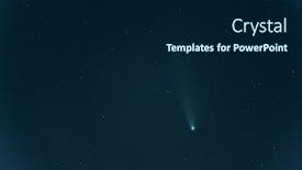  Presentation with 2020 - Colorful presentation design enhanced with comet-neowise-c-2020-f3 backdrop and a navy blue colored foreground