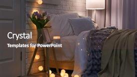  Presentation with interior design - Slides enhanced with comfort - cozy room interior with comfortable background and a tawny brown colored foreground