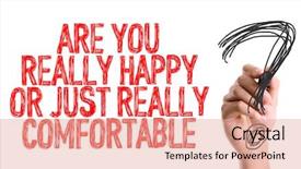  Presentation with marker - Beautiful PPT layouts featuring comfort - hand with marker writing backdrop and a coral colored foreground