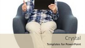  Presentation with old people - PPT theme with comfort-furniture-and-old-people background and a lemonade colored foreground