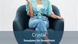  Presentation with modern food - PPT theme with comfort-people-and-food-concept background and a ocean colored foreground