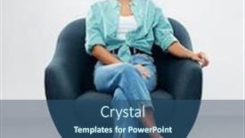  Presentation with young happy people smiling - Colorful theme enhanced with comfort-people-and-furniture-concept backdrop and a ocean colored foreground