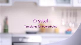  Presentation with kitchen furniture - Theme featuring comfort zone - blurred kitchen interior in light background and a lemonade colored foreground