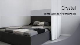  Presentation with zone - Slide deck enhanced with comfort zone - comfortable bed in modern apartment background and a light gray colored foreground