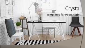  Presentation with modern black and white trees - Audience pleasing PPT theme consisting of comfort zone - modern dining room interior backdrop and a white colored foreground